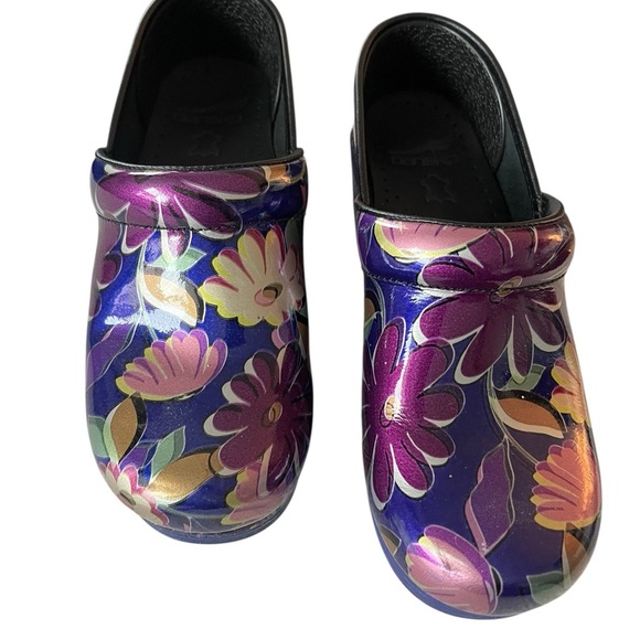 Dansko Professional Clog Indigo Floral Patent Leather EU 37 - Picture 6 of 7
